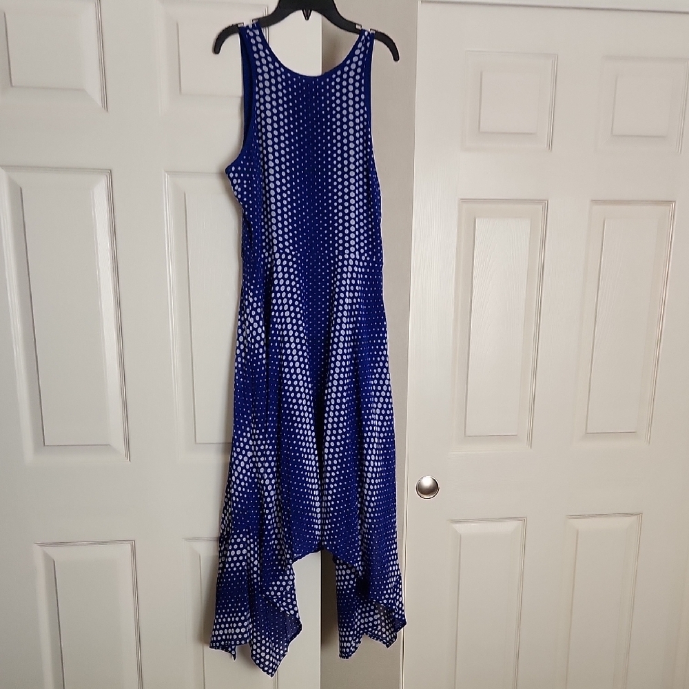 Michael Kors Blue & White Polka Dot Dress